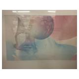 Artist Signed Abstract Framed Artwork Pastel Tones