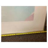 Artist Signed Abstract Framed Artwork Pastel Tones