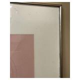 Artist Signed Abstract Framed Artwork Pastel Tones