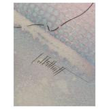 Artist Signed Abstract Framed Artwork Pastel Tones