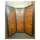 Vintage Oriental Design Folding Room Divider