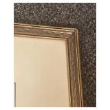 Framed Windmill Scene Watercolor Painting Artwork