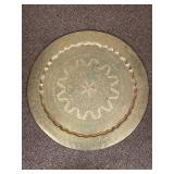 Vintage Hand-Etched Brass Decorative Tray
