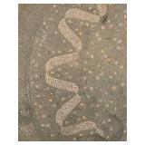 Vintage Hand-Etched Brass Decorative Tray