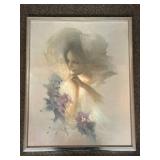 Framed Portrait Artwork of Serene Woman