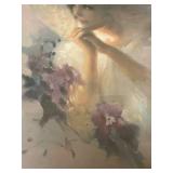 Framed Portrait Artwork of Serene Woman