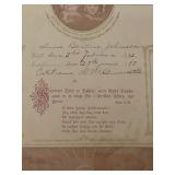 Vintage Framed Confirmation Certificate Art 1897