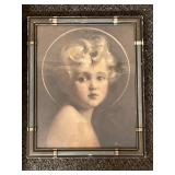 Pair of Vintage Framed Art Portraits, Gilded