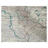 Vintage 1947 Burlington Route Map of the West