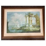 Scenic Art Print by Rossi, Framed