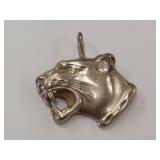 Sterling Silver Panther Head Pendant 925