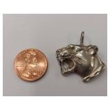 Sterling Silver Panther Head Pendant 925