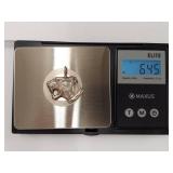 Sterling Silver Panther Head Pendant 925