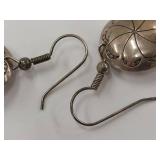 Sterling Silver Earrings with Turquoise Stone Dangles