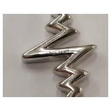 JWBR Sterling Silver Diamond Heartbeat Necklace