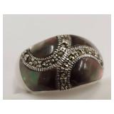Sterling Silver Ring with Abalone shell
