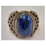 Sterling Silver Ring with Blue Stone