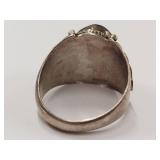 Sterling Silver Ring with Blue Stone