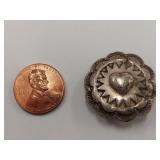 Vintage Sterling Silver Heart Clip-On Earrings