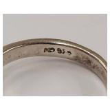 Sterling Silver Opal Ring with Detailed Band Design