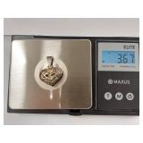 Sterling Silver Heart Pendant Openwork Design