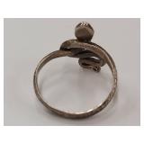 Vintage Sterling Silver Intricate Snake Design Ring