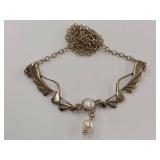 Sterling Silver Necklace With Pearls 925