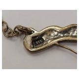 Sterling Silver Necklace With Pearls 925