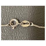 16 Sterling Silver Necklace Italy 925