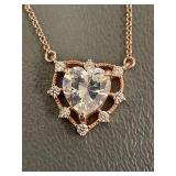 Sterling Silver Heart-Shaped Pendant Necklace