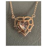 Sterling Silver Heart-Shaped Pendant Necklace