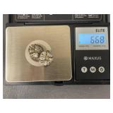 Vintage Sterling Silver Floral Clip-On Earrings