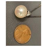 Sterling Silver Pearl Pendant Necklace