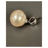 Sterling Silver Pearl Pendant Necklace