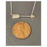 Sterling Silver Arrow Pendant Necklace 925