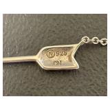 Sterling Silver Arrow Pendant Necklace 925