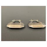 Vintage Geometric Sterling Silver Earrings