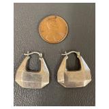 Vintage Geometric Sterling Silver Earrings