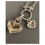 Tiffany Style Sterling Silver Heart Charm Necklace