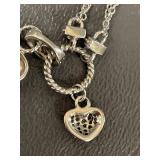 Tiffany Style Sterling Silver Heart Charm Necklace