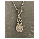 Elegant Sterling Silver Pendant Necklace
