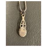 Elegant Sterling Silver Pendant Necklace