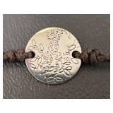 Sterling Silver Love Disc Necklace