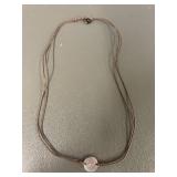 Sterling Silver Love Disc Necklace