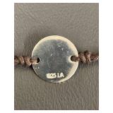 Sterling Silver Love Disc Necklace