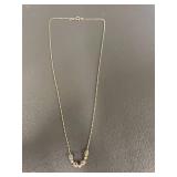 Italian Sterling Silver Necklace with Silver Beads
