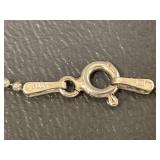 Italian Sterling Silver Necklace with Silver Beads