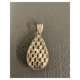 Sterling Silver Teardrop Pendant 925