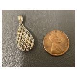 Sterling Silver Teardrop Pendant 925