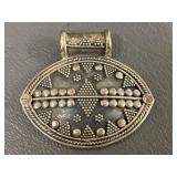 Antique Sterling Silver Tribal Pendant 925